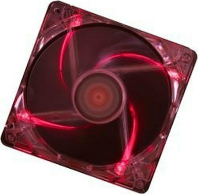 Xilence Transparent Red Case Fan 120mm με Κόκκινο Φωτισμό και Σύνδεση 3-Pin