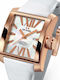 TW Steel 6 Γυναικείο Ρολόι 32mm Μπαταρίας με Χρυσό Δερμάτινο Λουράκι