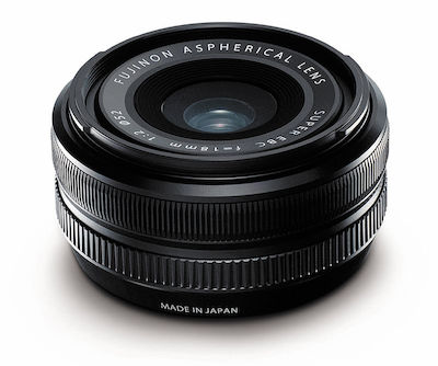 Fujifilm Crop Camera Lens Fujinon XF18mm F2 R Wide Angle for Fujifilm X Mount Black