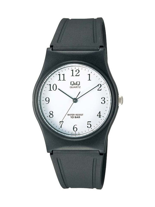 Q&Q Men's Watch 33mm Battery with Black Rubber Strap