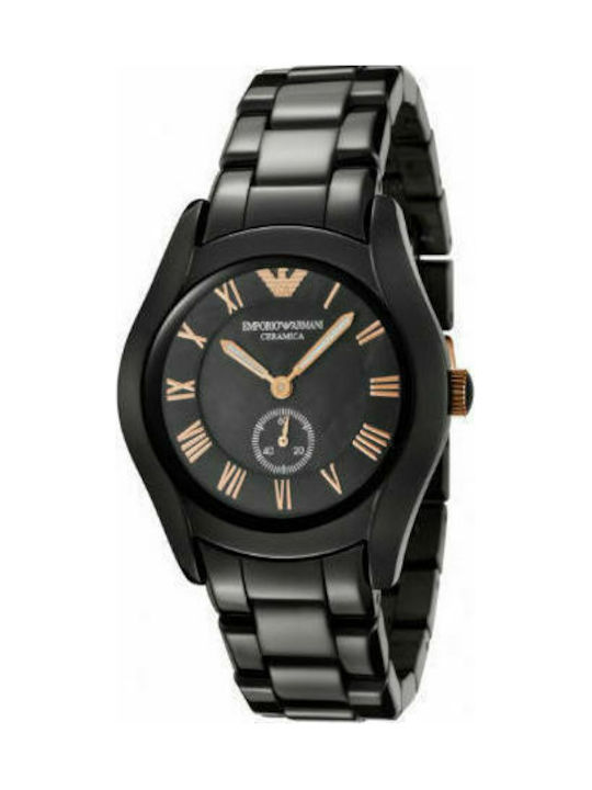 Emporio Armani Uhr mit Schwarz Kautschukarmband