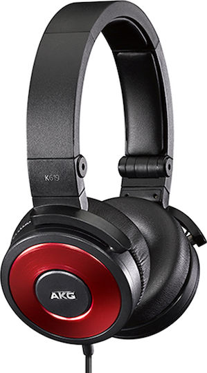 AKG K 619 Ενσύρματα On Ear DJ Ακουστικά Κόκκινα
