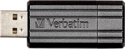 Verbatim Store 'n' Go Pinstripe 128GB USB 2.0 Stick Μαύρο