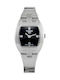 Tissot Ttonneau Γυναικείο Ρολόι Μπαταρίας με Ασημί Μεταλλικό Μπρασελέ