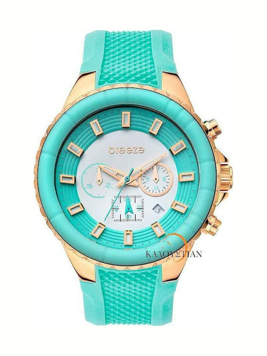Breeze Women's Watch Chronograph with Green Rub...