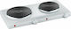 Severin Enamel Countertop Double Burner White