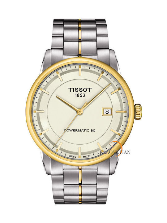 Tissot Gents Luxury Automatic Two Tone Stainless Steel Bracelet