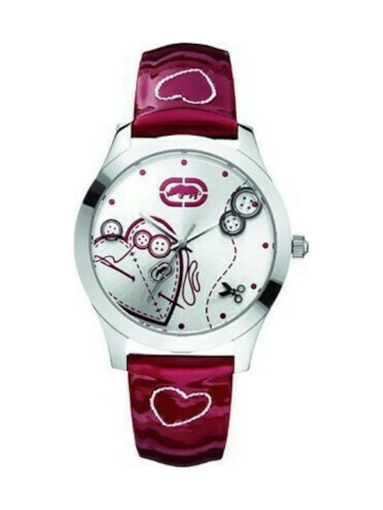 Marc Ecko Watch with Red Leather Strap E08505L2