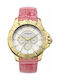 Vogue City Gold Pink Leather Strap