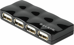 Belkin USB 2.0 Hub 4 Θυρών με σύνδεση USB-A και Εξωτερική Παροχή Ρεύματος