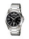 Casio Day Date Men's Watch 39.8mm Battery with Silver Metal Bracelet