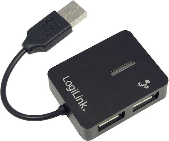 LogiLink Hub 4 Θυρών USB 2.0 με σύνδεση USB-A