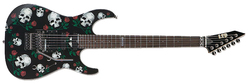 ESP LTD M 200SR Electric Guitar Stratocaster with HSS Pickup Configuration Skull & Roses