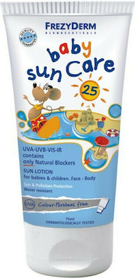 Frezyderm Baby Sun Care Waterproof Baby Sunscreen Emulsion for Face & Body SPF25 75ml