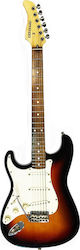 Fernandes LE 1 Electric Guitar for Left-handed Stratocaster with SSS Pickup Configuration Sunburst