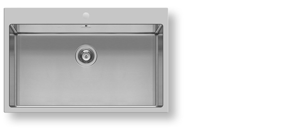 Pyramis Istros 1B Ένθετος Νεροχύτης 79x50.5cm Inox Brushed | Skroutz.gr