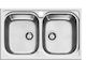 Pyramis Amaltia 2B 107132501 Drop-In Sink Inox Satin W79xD50cm Silver
