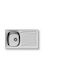 Pyramis Sparta 1B 1D 100129801 Drop-In Spüle Inox Satiniert B86xT50cm Silber