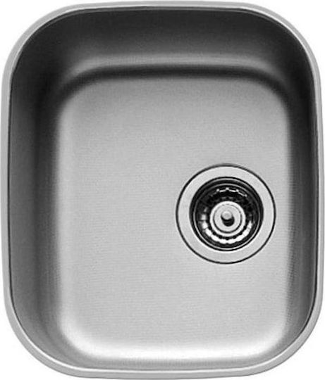 Pyramis Iris 1B 100009701 Undermount Sink Inox Satin W35.7xD38.7cm Silver