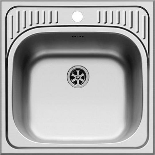 Pyramis ET34 Ένθετος Inox Σατινέ Μ48xΠ48cm Ασημί