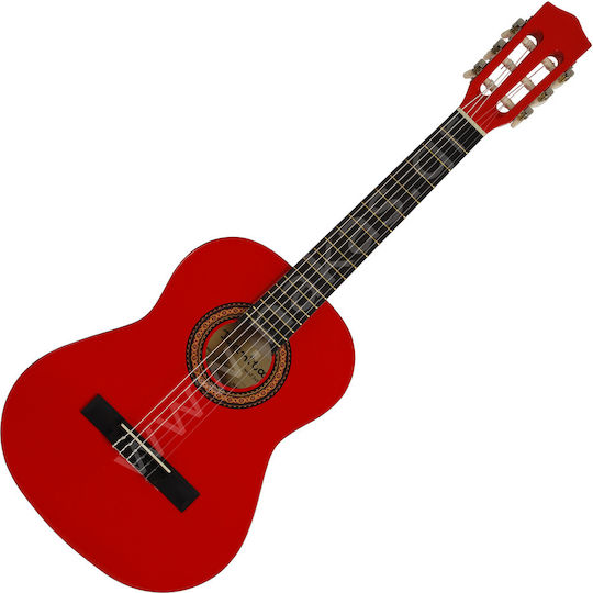 Juanita KC-34 Kids Classical Guitar 3/4 Red