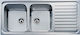 Teka Classic Max (Super Bowl) Αριστερός Ένθετος Νεροχύτης Inox Σατινέ Μ116xΠ50cm Ασημί