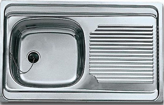 Teka E 60 1C 1E Ένθετος Inox Σατινέ Μ80xΠ51cm Ασημί