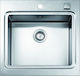 Teka Cube 60 N.604 Vessel Sink Inox Satin W60xD60.5cm Silver