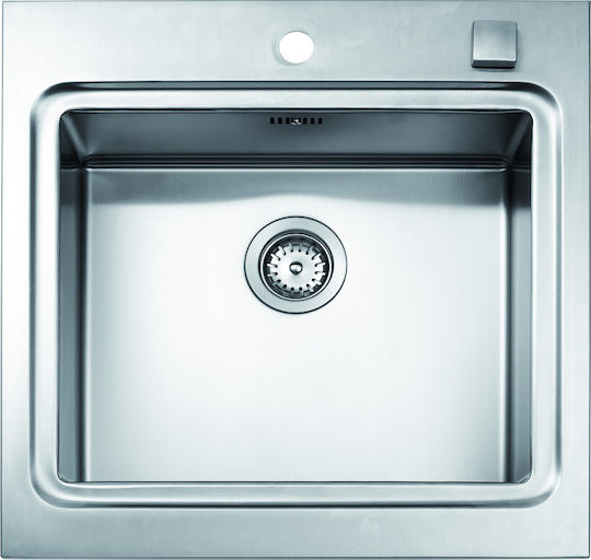 Teka Cube 60 N.604 Vessel Sink Inox Satin W60xD60.5cm Silver