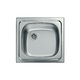 Teka E 50 1C Without Battery Hole 10103001 Drop-In Sink Left Inox Satin W46.5xD44cm Silver