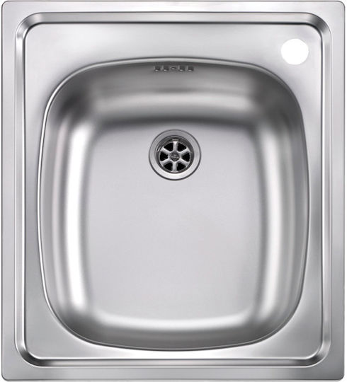 Sanitec Ένθετος Νεροχύτης Inox Σατινέ Μ44xΠ50cm Ασημί
