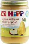 Hipp Cremă de fructe Williams Christ Pear with Apple Fără gluten pentru 4m+ 190gr