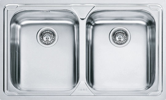 Franke Logica LOX 620 3011444401 Drop-In Sink Inox Satin W86xD50cm Silver