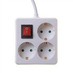 Telco KF-B-S03K 3-Outlet Power Strip 1.4m White