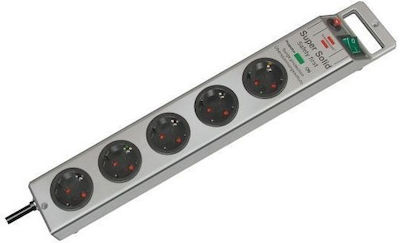 Brennenstuhl 5-Outlet Power Strip with Surge Protection 2.5m White