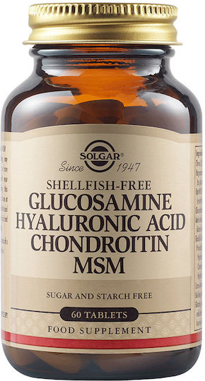 Meta-Flex Glucozamină Acid Hialuronic Condroitină MSM Fără Crustacee 60 Comprimate