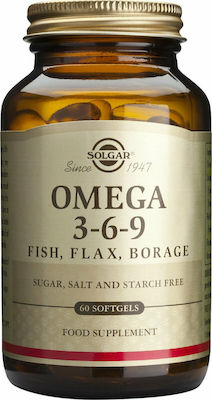 Solgar Omega 3 6 9 Fish, Flax, Borage 60 softgels