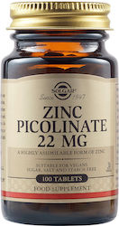 Solgar Zinc Picolinate 22мг 100 табове
