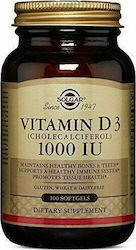 Solgar Vitamin D3 Vitamin for Immune System Boost 1000iu 100 softgels