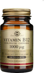 Solgar Vitamin B12 Vitamina 1000mcg 100 pastile sublinguale