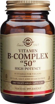 Solgar B-Complex "50" Vitamina pentru Părul & Pielea 100 capsule veget