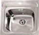 Gloria Bar 20-6110 Drop-In Sink Inox Satin W48xD48cm Silver