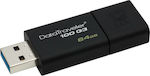 Kingston DataTraveler 100 G3 64GB USB 3.0 Stick Μαύρο
