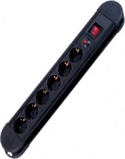 Geyer Power Strip 6 Positions with Switch and Cable 2m