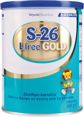 Wyeth Milk Formula S-26 Gold Lfree for 0m+ 400gr