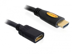 DeLock 83080 HDMI 1.4 HDMI Male to HDMI Female Cable Length 2 M Black