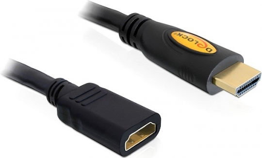 DeLock HDMI 1.4 Cable HDMI male - HDMI female 2m Black