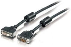 Equip Cablu DVI-D - DVI-D de sex feminin 1.8m Negru (118972)