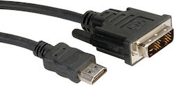 Roline Cablu DVI-D - HDMI de sex masculin 2m Negru (11.04.5522)