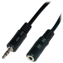 Καλώδιο 3,5 mm Stecker - 3,5 mm Buchse Schwarz 5m (CABLE-423/5 CABLE-423-5)